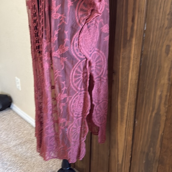 PLUS SIZE EMBROIDERED MESH DUSTER - Picture 7 of 13